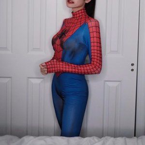 Spiderman Costume with Contour Bodysuit on TikTok